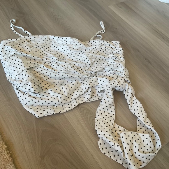 Kate Spade, Target top black cream polka dot with tie bow, new with tags, XXL - Picture 9 of 13